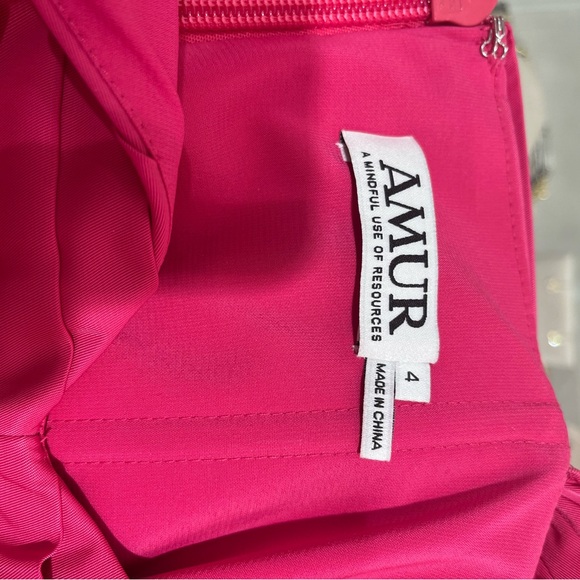 AMUR Fuchsia Ruffled Mini Dress - Picture 3 of 4